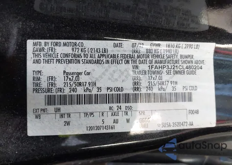 2012 Ford Focus Titanium from USA, damaged, VIN 1FAHP3J21CL480204